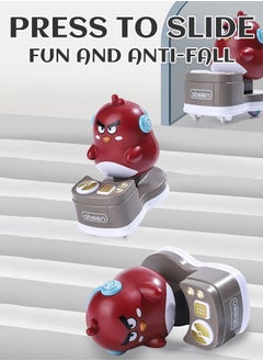 GROIC 2 Pieces Toys Car Baby Toddler Pull Back Toy Cars Push and Go DJ Duck Chick Press Friction Powered Vehicles for Boys Girls Kids Children Gift  - Image 4