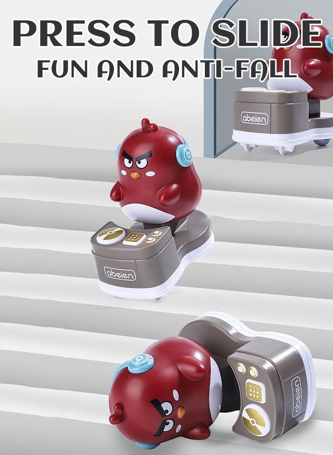 GROIC 2 Pieces Toys Car Baby Toddler Pull Back Toy Cars Push and Go DJ Duck Chick Press Friction Powered Vehicles for Boys Girls Kids Children Gift - Image 4