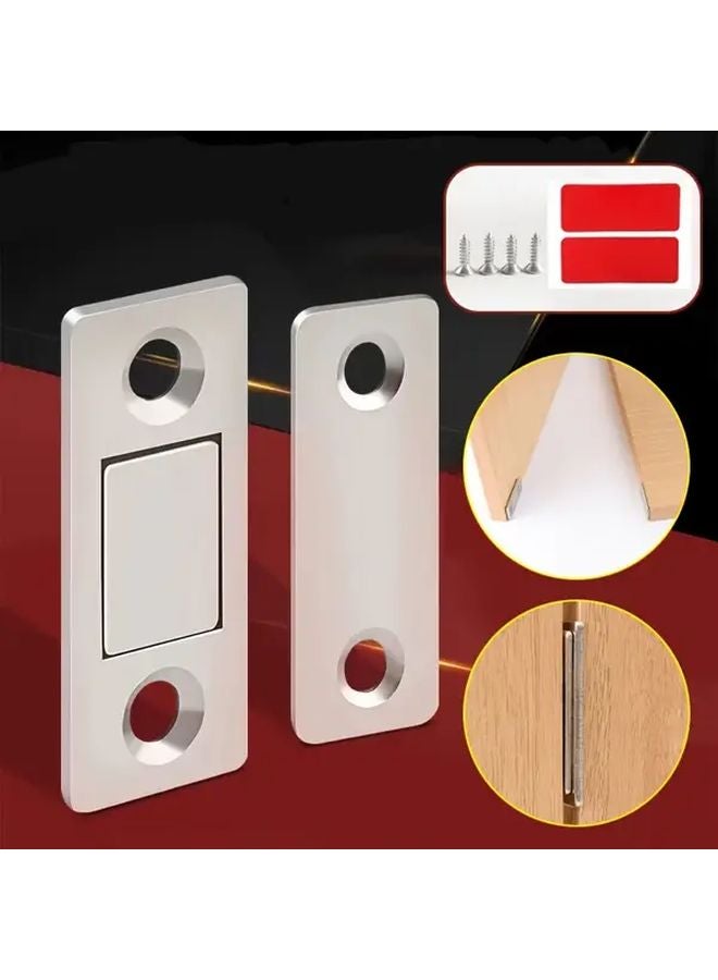 6 Sets Heavy Duty Magnetic Cabinet Door Closers Adjustable Anti Slam Safety Wardrobes Drawers Sliding Doors - Image 2