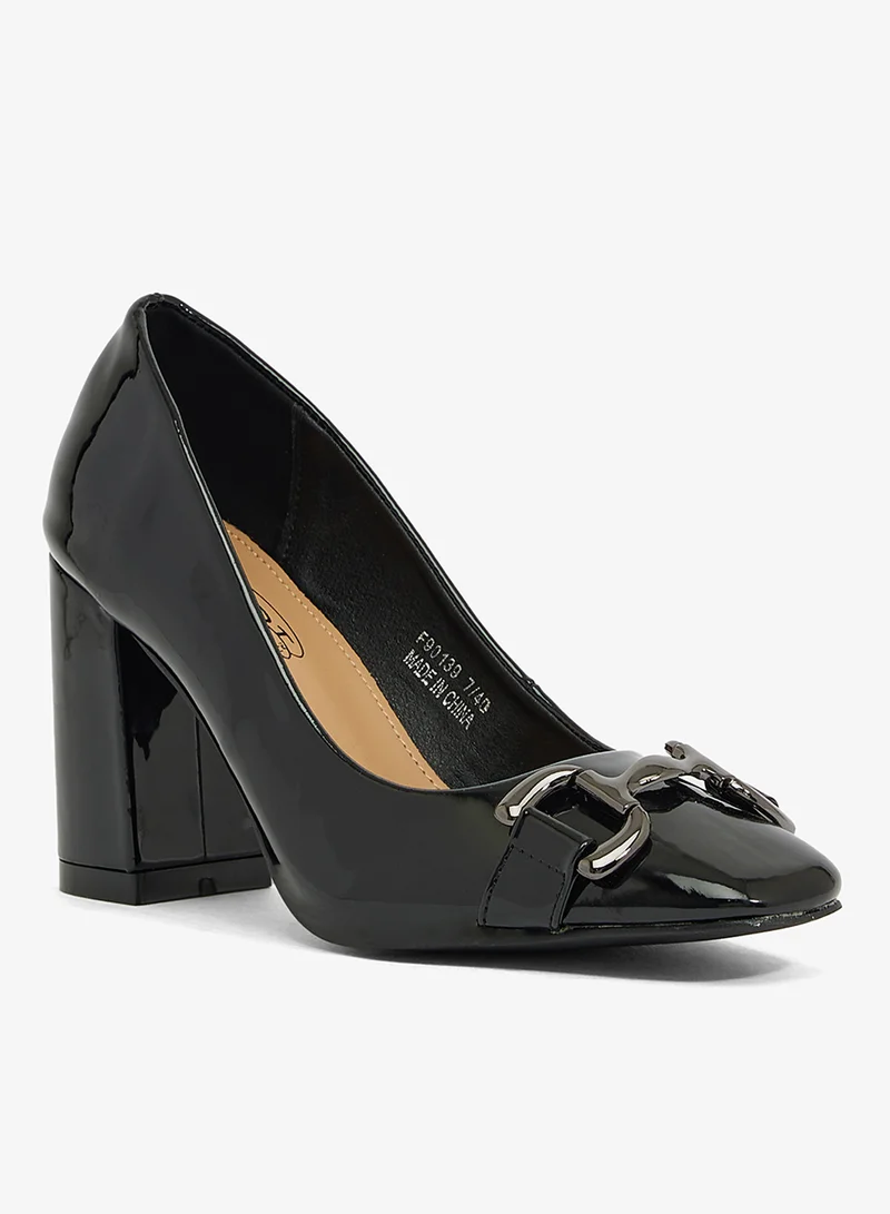 Spot-On High Block Heeled Pump
