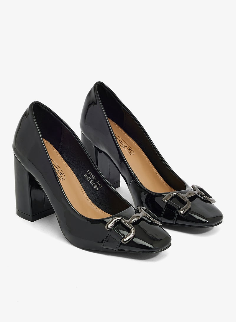 سبوت أون حذاء بكعب عالٍ مربع - Image 4