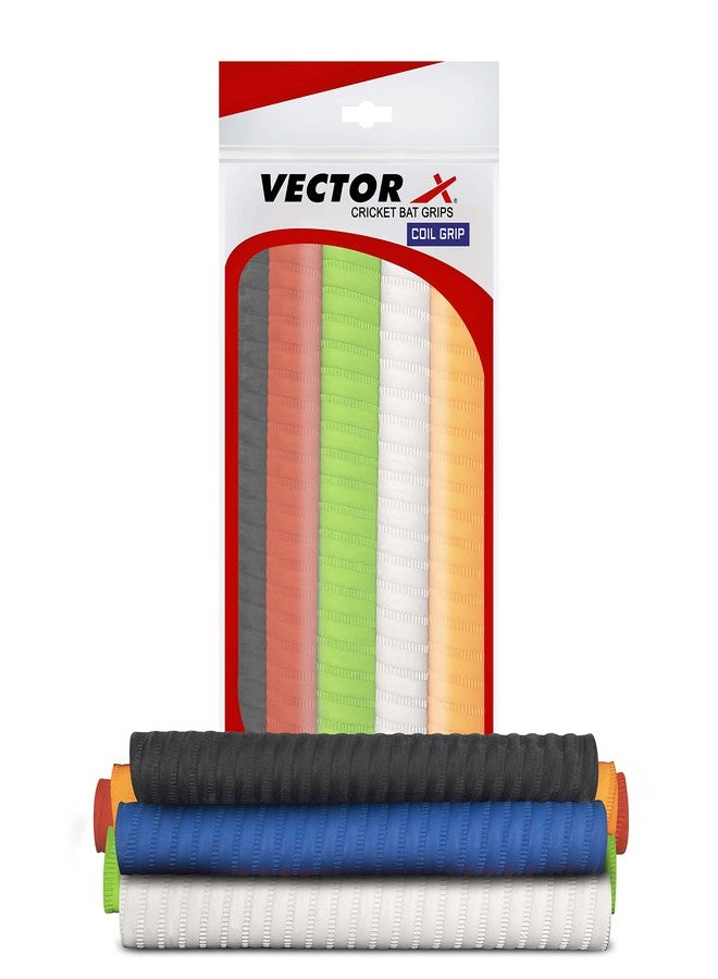 Vector X Rubber Coil Cricket Bat Grip| Better Shock Absorption|Extra Cushioning Soft Touch|Easy To Use|Universal Fit|Long Lasting Performance for All Professional Players - Image 1