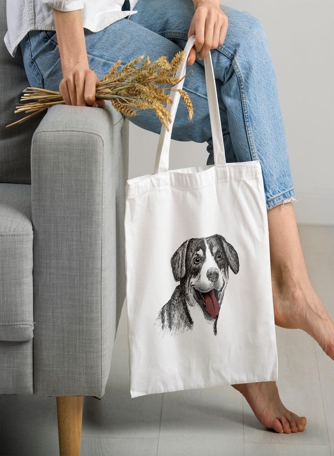 ARTBUG Tote Bag for Women with zip, Aesthetic Canvas tote bag for college girls, office, stylish and reusable - Dog - D No - 075 - Image 2