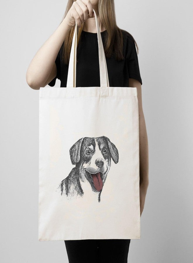 ARTBUG Tote Bag for Women with zip, Aesthetic Canvas tote bag for college girls, office, stylish and reusable - Dog - D No - 075 - Image 3