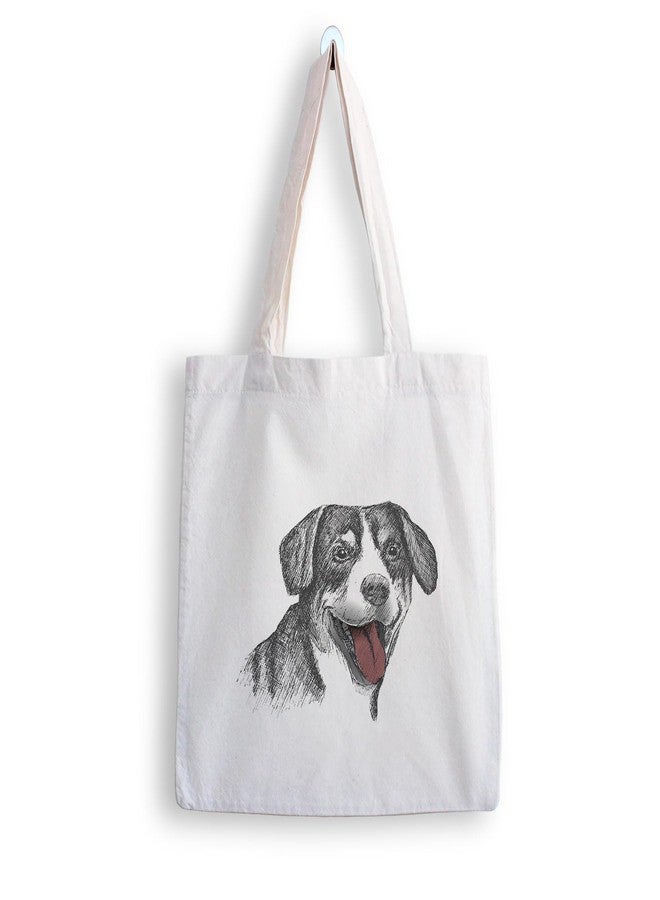 ARTBUG Tote Bag for Women with zip, Aesthetic Canvas tote bag for college girls, office, stylish and reusable - Dog - D No - 075 - Image 1