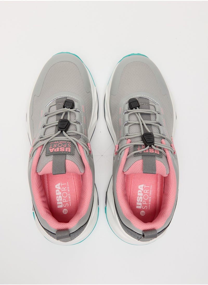 U.S. Polo Assn. Women's Grey Low-Top Sneakers - Trendy Lace-Up Design, Used For Trekking, Running  - Image 5