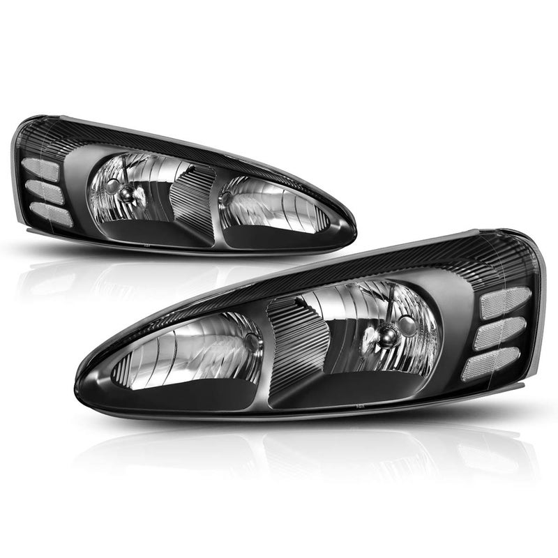 PM PERFORMOTOR Black Housing/Clear Corner Headlights for 2004-2008 Grand Prix