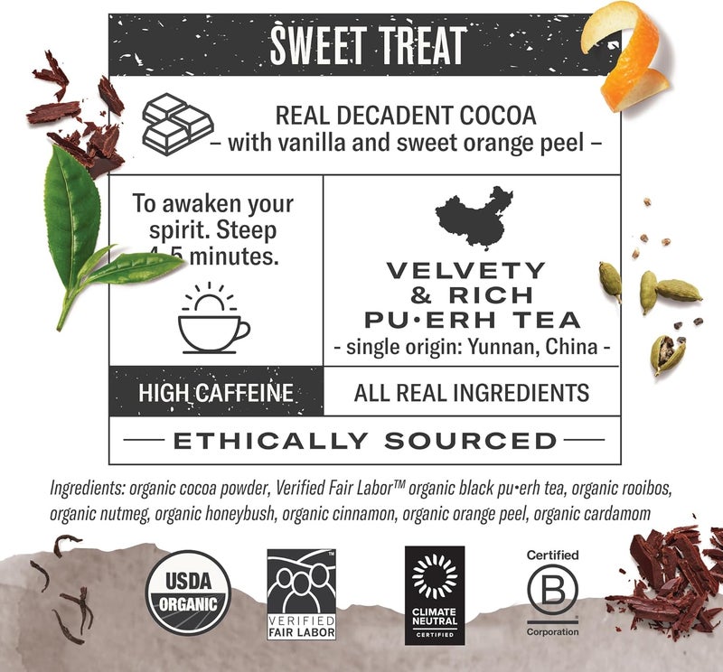 Numi Organic Chocolate Pu-Erh Tea Bags - Image 2