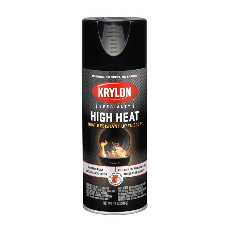 Krylon 12 oz K01618777 High Heat Black Spray Paint - Image 1