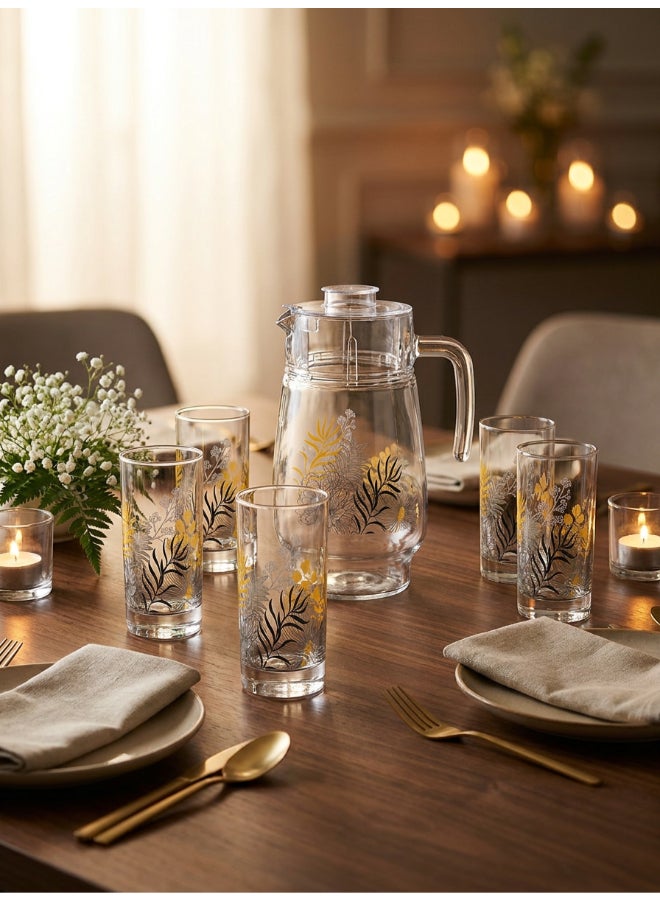 Luminarc Palm Springs 7 Piece Drink Set includes 1.8L Jug, 6 x 270ml Lancier Glass Tumblers, Made of Annealed High Quality & Durable Glass - Image 4