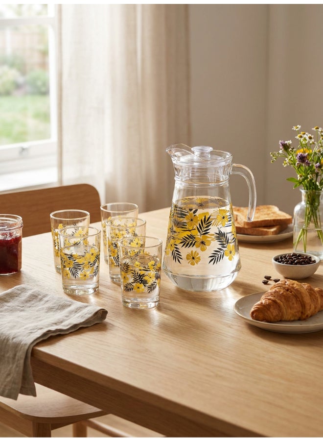 Luminarc Palm Springs 7 Piece Drink Set includes 1.8L Jug, 6 x 270ml Lancier Glass Tumblers, Made of Annealed High Quality & Durable Glass - Image 3