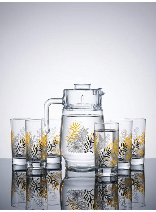 Luminarc Palm Springs 7 Piece Drink Set includes 1.8L Jug, 6 x 270ml Lancier Glass Tumblers, Made of Annealed High Quality & Durable Glass - Image 5