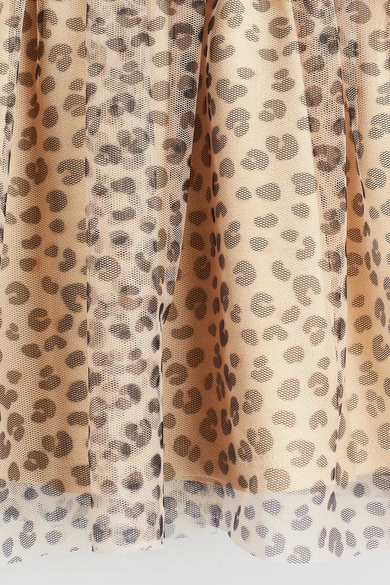 H&M Printed tulle-skirt sweatshirt dress