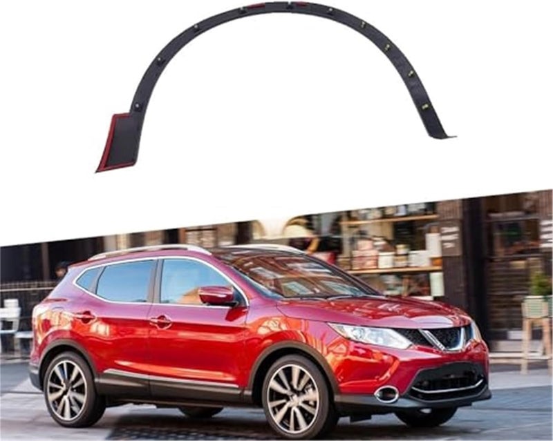 Wivplex Black Mudguard Wheel Eyebrow Trim for Nissan Qashqai J11 - Image 3