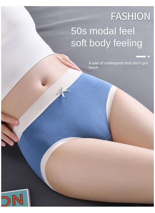Umiwin - 2 Pcs Fashion Women Panties Breathable Satin Traceless Briefs Thin Ice Silk Female Underwear - Image 1