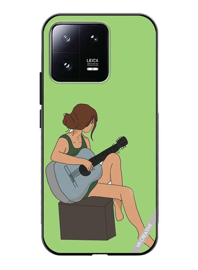 VR CREATIVE Protective Case Cover For Xiaomi 13 Girl With Guitar Design Multicolour - Image 1
