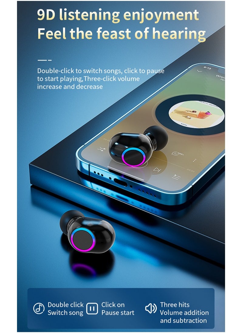FlashHawk F12 Wireless Bluetooth In-Ear Earphone with Charging Case White Red  - Image 3
