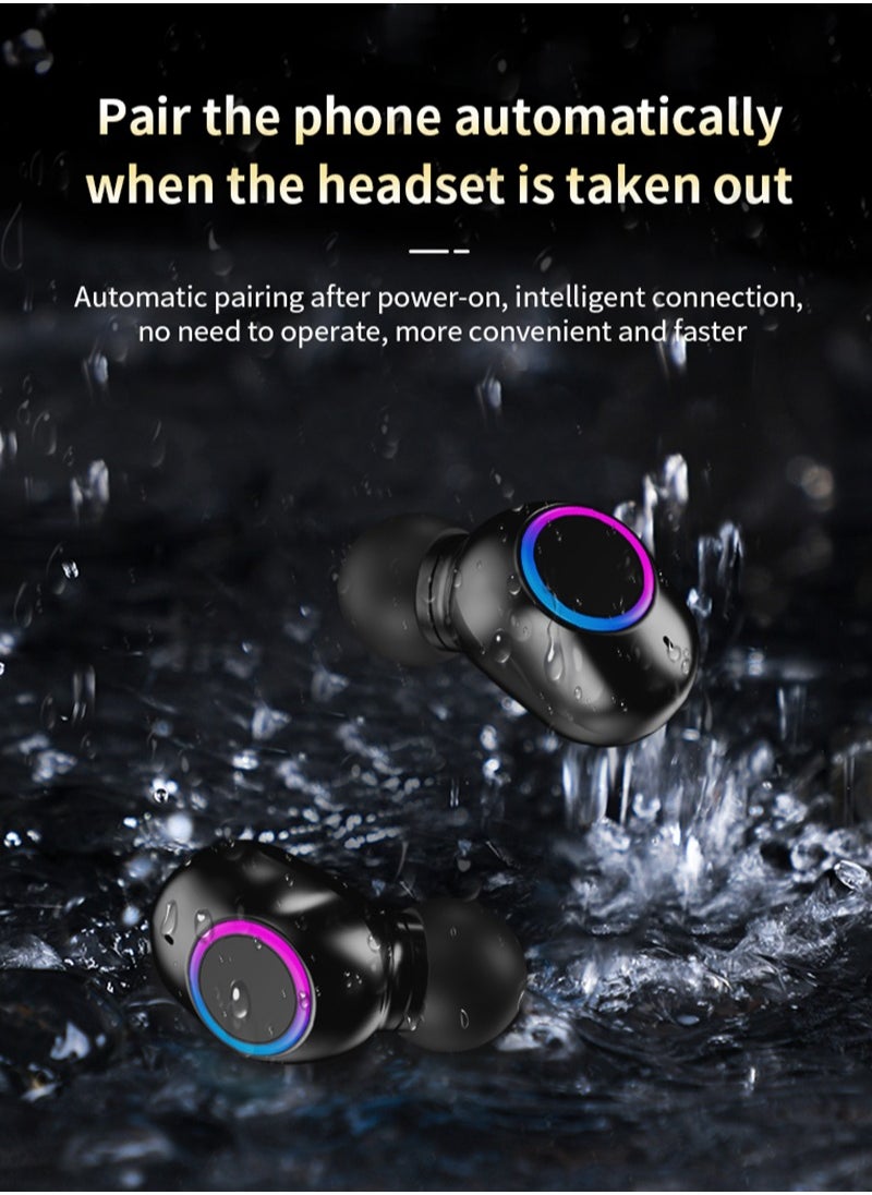 FlashHawk F12 Wireless Bluetooth In-Ear Earphone with Charging Case White Red  - Image 4