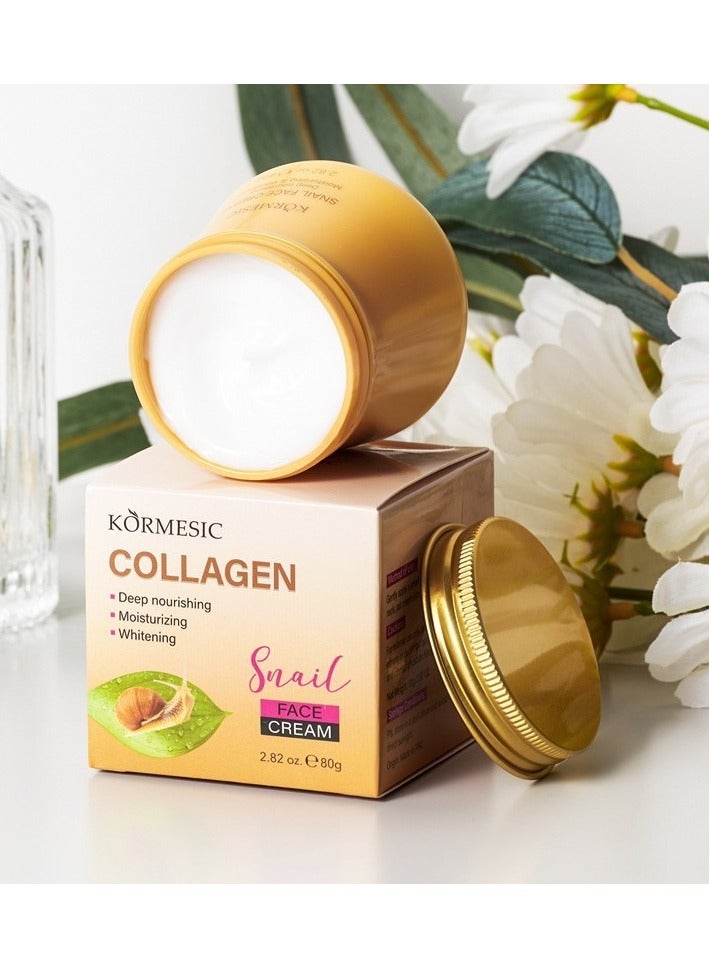 Kormesic كريم الحلزون-80 جرام كريم الوجه لإصلاح وترطيب - Image 3