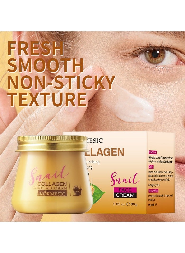 Kormesic كريم الحلزون-80 جرام كريم الوجه لإصلاح وترطيب - Image 4