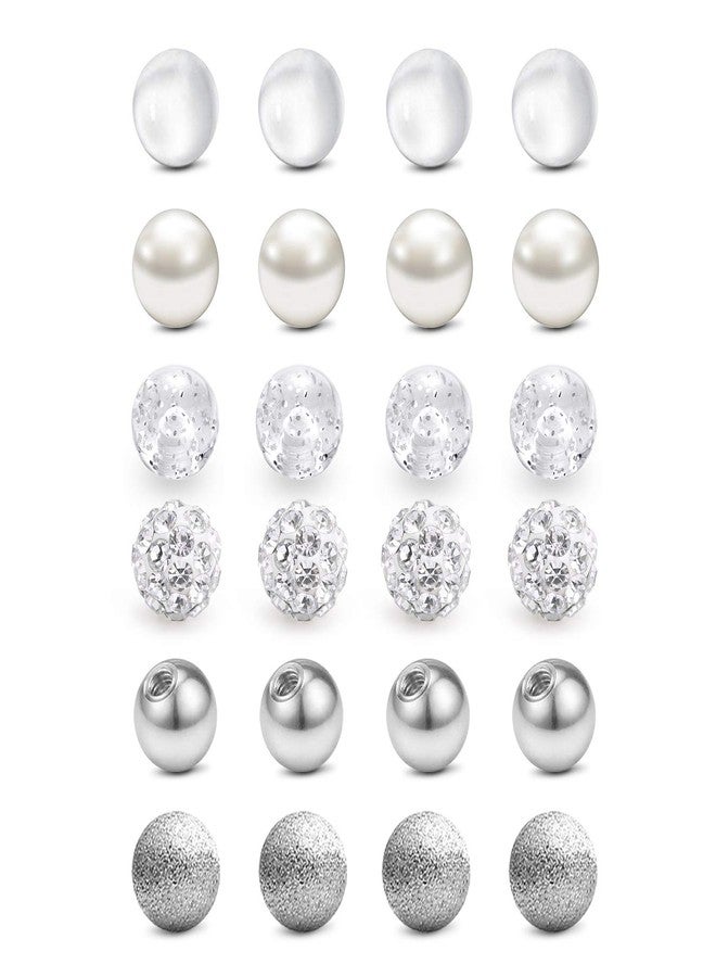 QWALIT 14g Belly Button Nipple Rings Replacement Balls 5mm Externally Threaded Surgical Steel Plastic Balls Arrow for Industrial Barbell Navel Tongue Piercing Parts 5mm - Image 2