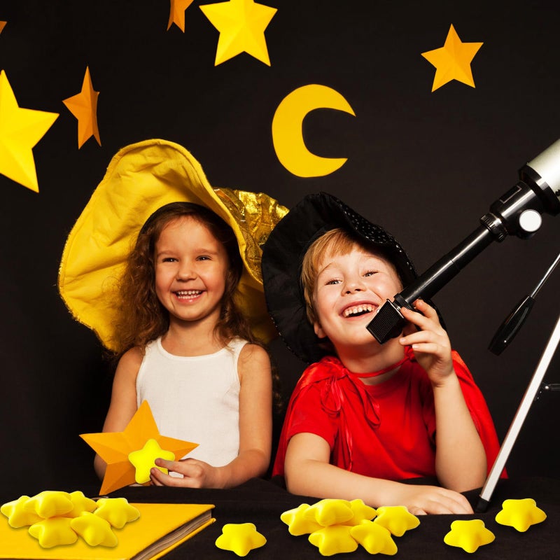 Baaxxango 36 Pcs Star Stress Balls 2.16 Inch Mini Foam Squeeze Balls Yellow Anxiety Relief Star Toys For Party Bag Gift Fillers Birthday Favors Classroom Prize - Image 4