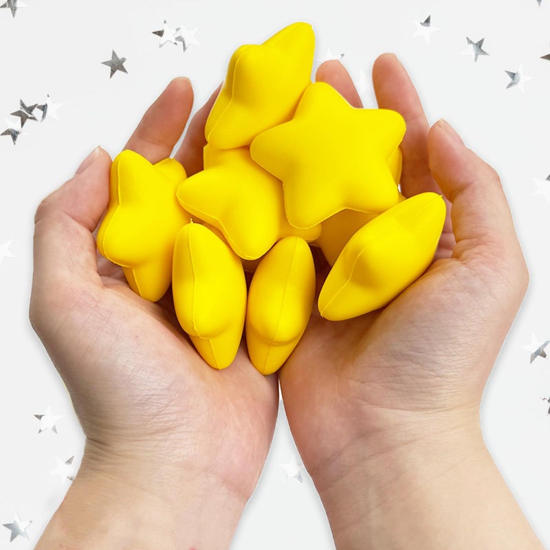 Baaxxango 36 Pcs Star Stress Balls 2.16 Inch Mini Foam Squeeze Balls Yellow Anxiety Relief Star Toys For Party Bag Gift Fillers Birthday Favors Classroom Prize - Image 5
