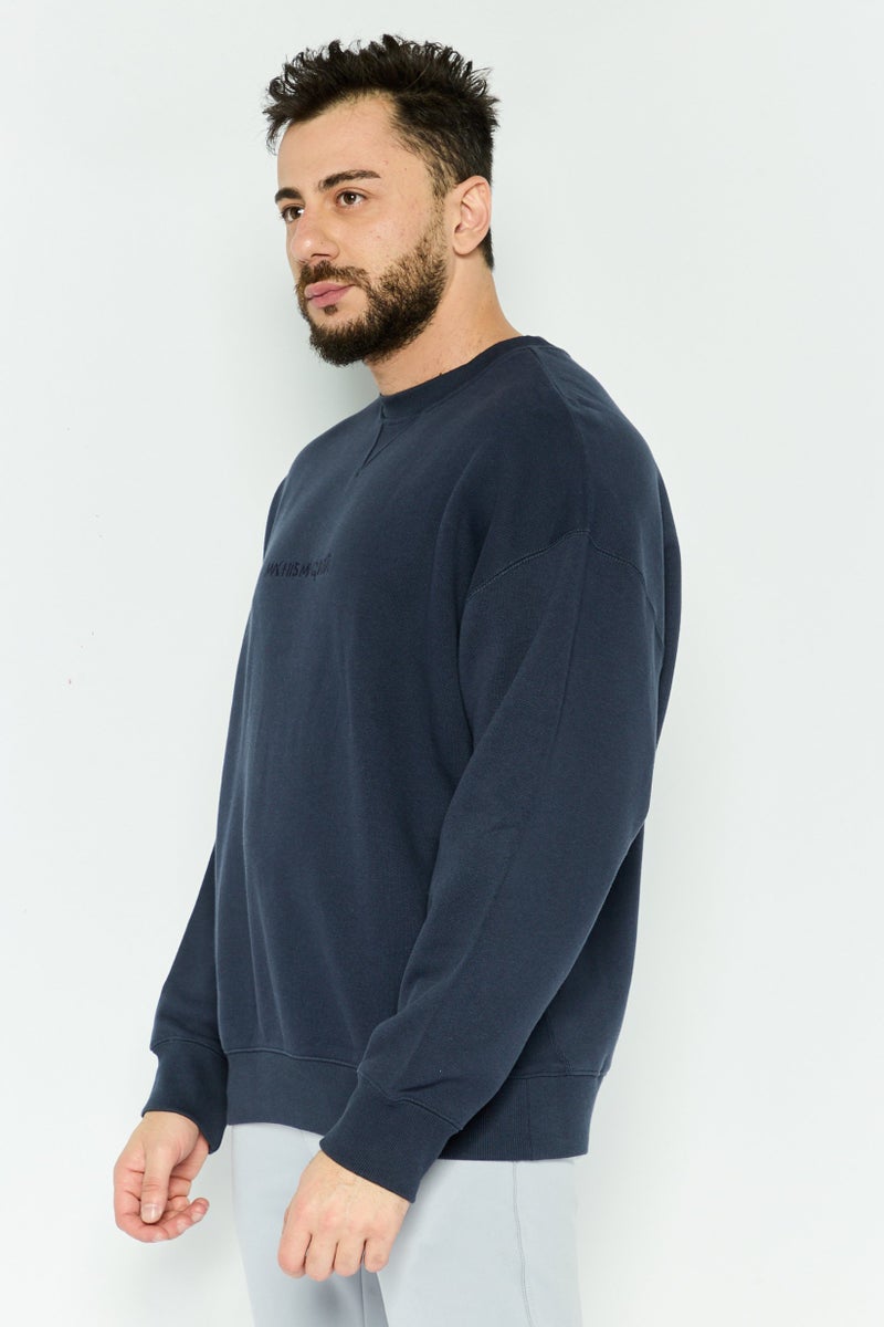 Puma x Select Men Sportswear Fit Long Sleeve Outdoor Sweatshirt, Navy - Image 3