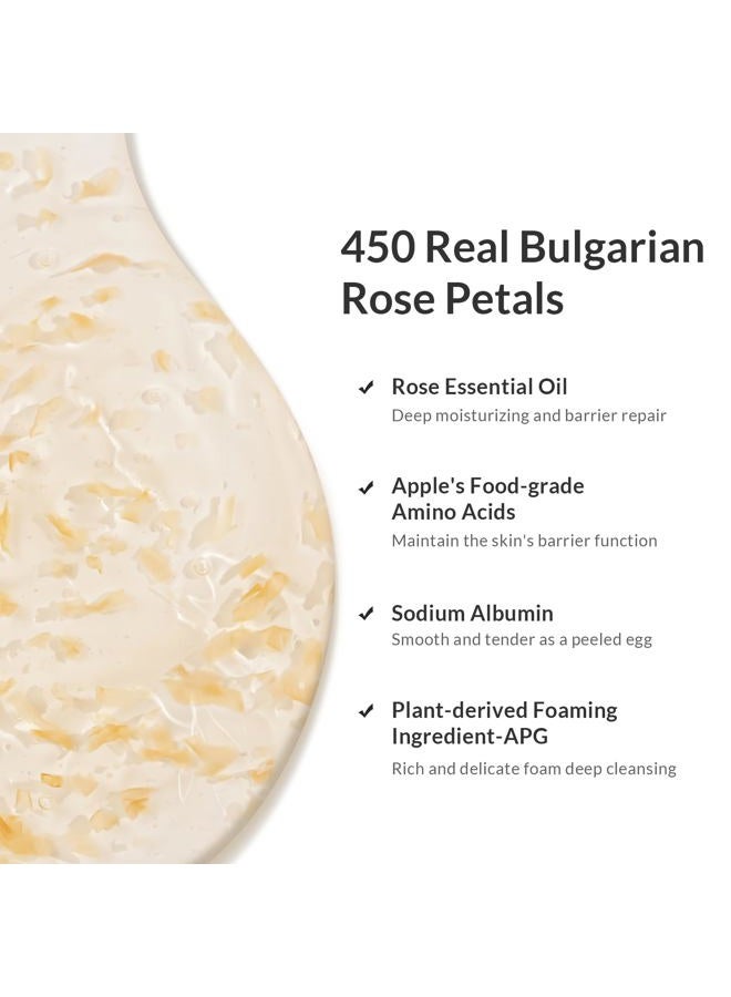 kustie Rose Anti-Aging Body Wash, Real Petals & Rose Oil, 24H Fragrance & Deep Moisturizing, Clear Free Radicals Cleanse Perfume Shower Gel for Dry & Mature Skin with Pump Bottle, 16.9 fl oz - Image 2