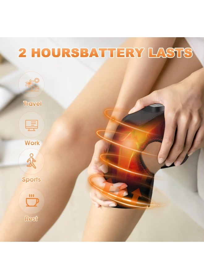 Heated Knee Massager – Cordless Rechargeable Knee Pad with 3 Adjustable Vibration & Temperature Modes – Pain Relief for Knee, Shoulder & Elbow, Arthritis & Joint Care - Image 2