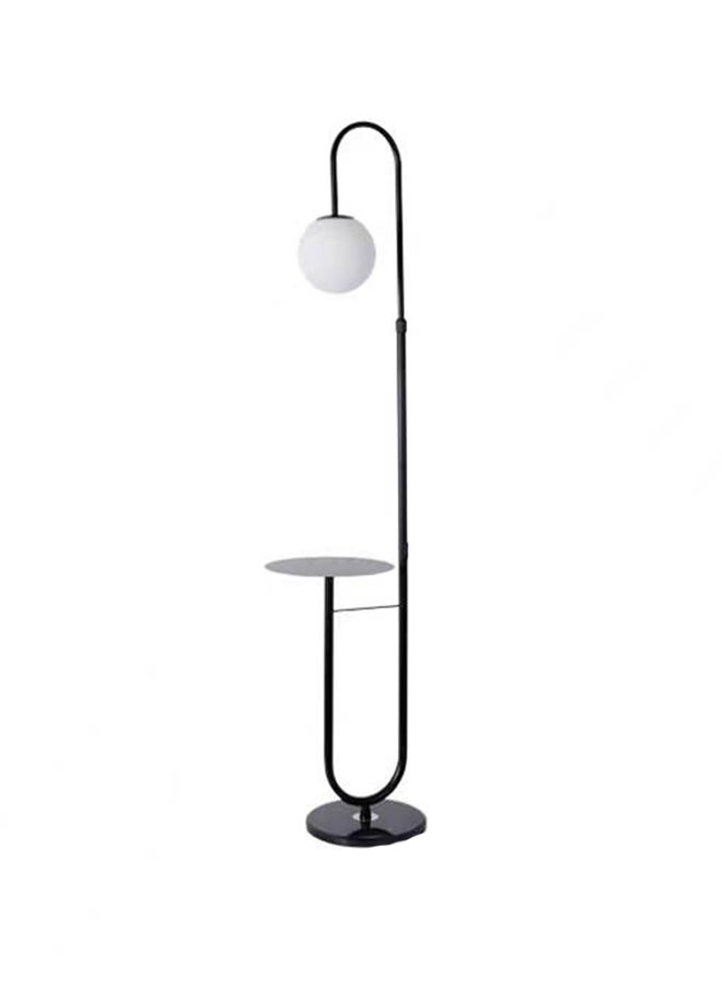Glanfen - Nordic Modern Iron Atmosphere Standing Floor Lamp With Shelf Glass Lampshade With Coffee Tray - Image 1