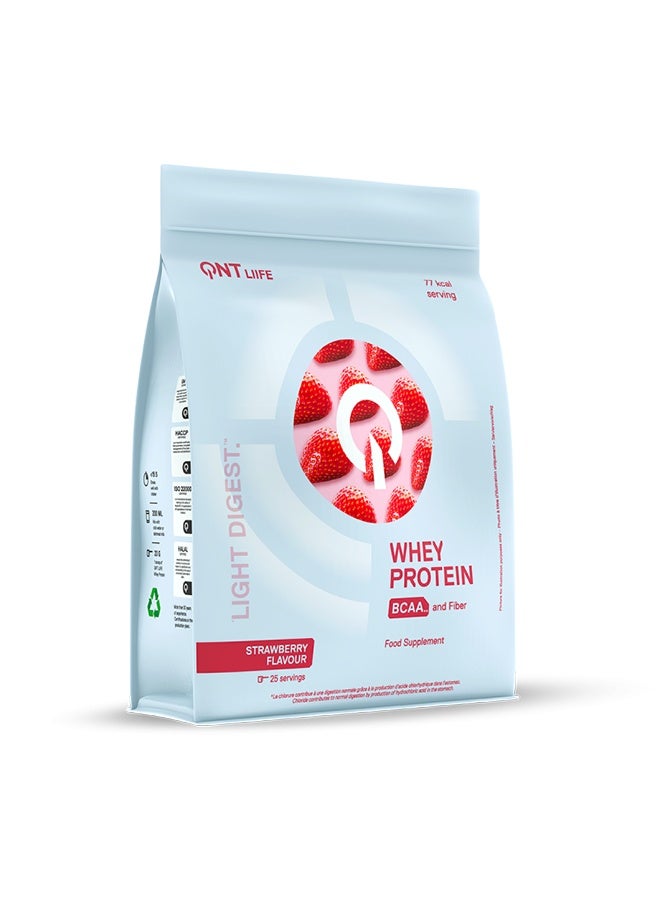 كيو ان تي لايت دايجست واي بروتين | ٥٠٠ غرام | نكهة الفراولة، ٧٨٪ بروتين، قليل السكر، غني بالألياف - Image 3