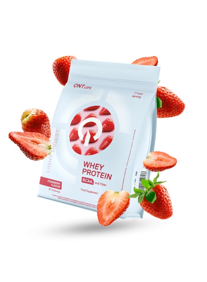 كيو ان تي لايت دايجست واي بروتين | ٥٠٠ غرام | نكهة الفراولة، ٧٨٪ بروتين، قليل السكر، غني بالألياف - Image 2