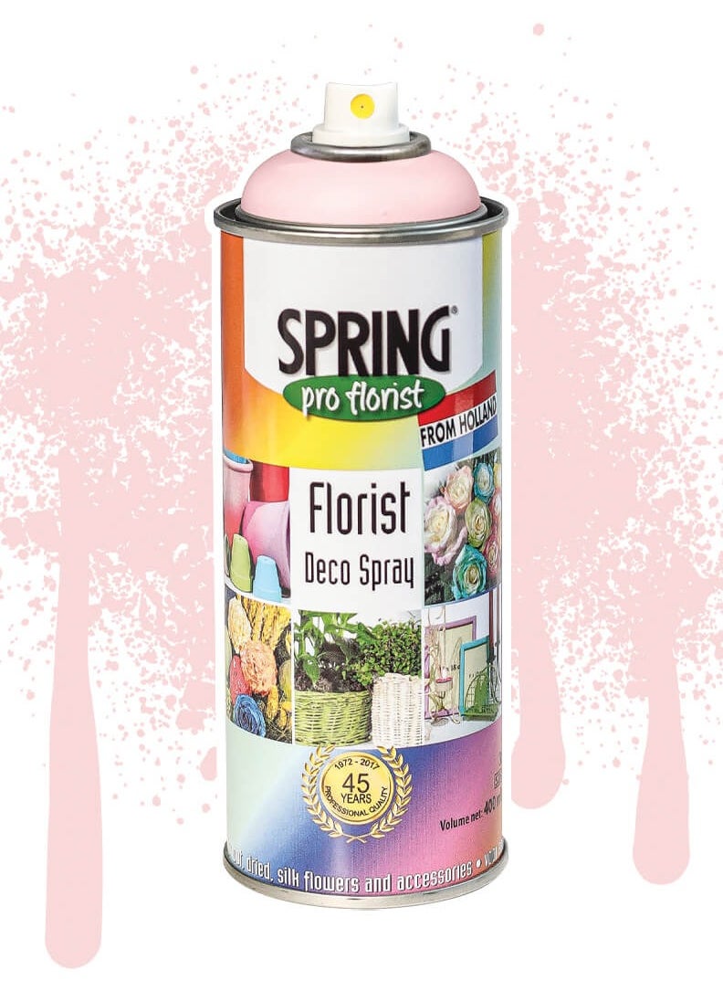 SPRING Spring Color Spray True Pink, 400ml, High-Quality Floral Spray for Fresh or Artificial Flowers 