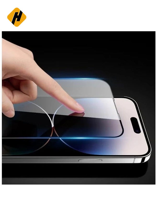 Glass for iPhone 15 Pro Max Screen Protector Tempered Glass Full Glue Edge-to-Edge Screen Protector for iPhone 15 Pro Max (2023) (IPHONE 15 PRO MAX)