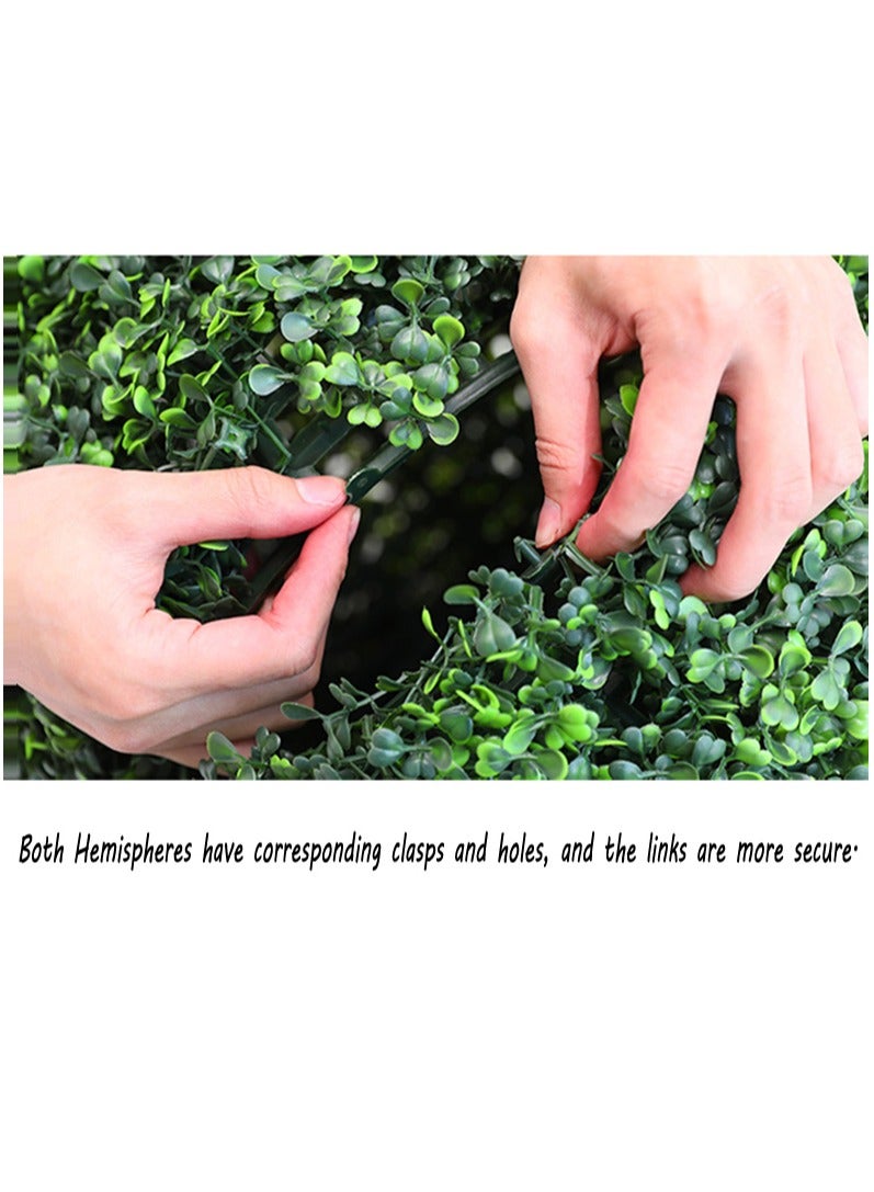 LINGWEI Set of 2 Artificial Boxwood Topiary Balls UV-Protected Faux Grass Green Balls for Home & Garden Décor Green 45x45cm - Image 5