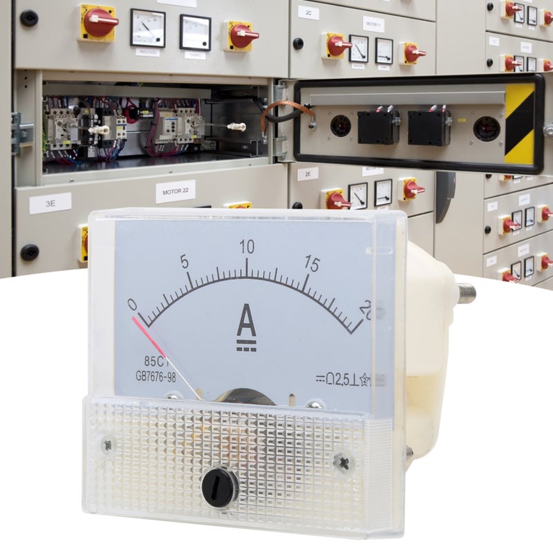85C1 DC 0-20A Pointer Ammeter Head Electrical Circuit Current Measuring Device Tool - Image 2
