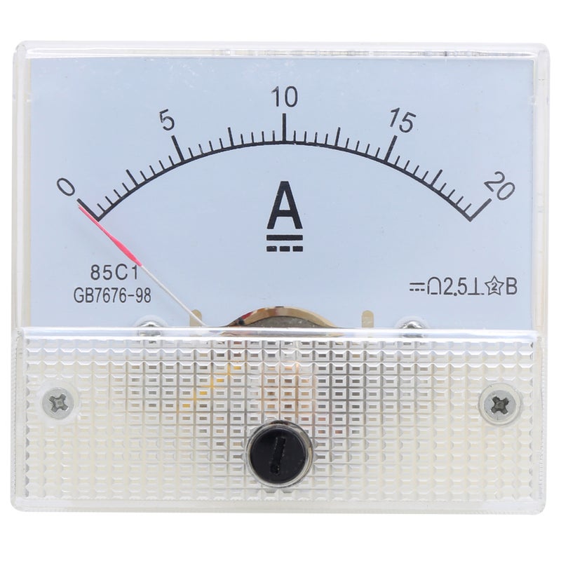 85C1 DC 0-20A Pointer Ammeter Head Electrical Circuit Current Measuring Device Tool - Image 1