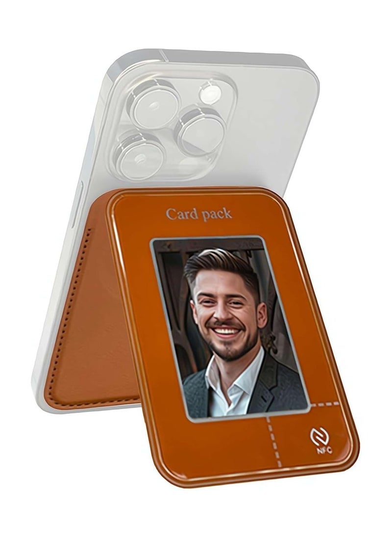 lekikpo DIY E-Ink Phone Case for iPhone with NFC, Smart DIY Electronic Ink Screen Phone Case, APP Operation Smart Photo Rear Projection Customiza Phone Card Holder, Display Image 2.7in On Phone Holder  - Image 1
