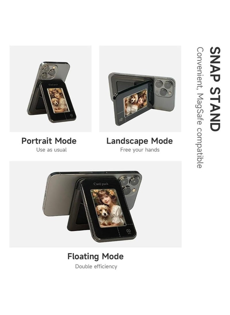 lekikpo DIY E-Ink Phone Case for iPhone with NFC, Smart DIY Electronic Ink Screen Phone Case, APP Operation Smart Photo Rear Projection Customiza Phone Card Holder, Display Image 2.7in On Phone Holder  - Image 5
