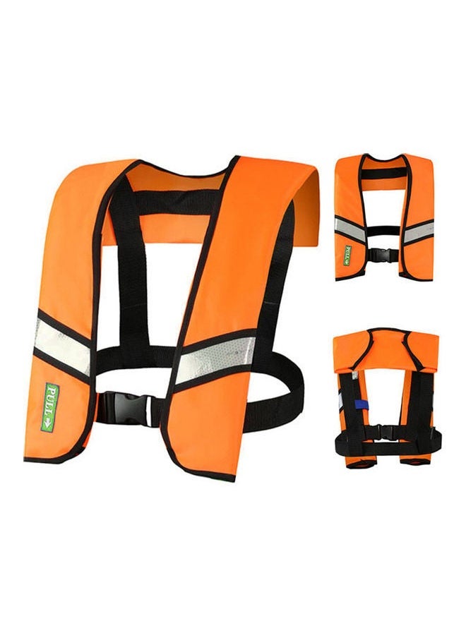 NIBEMINENT Manual Inflatable Water Sports Survival Jacket Orange 35.00X5.00X32.00cm  - Image 1