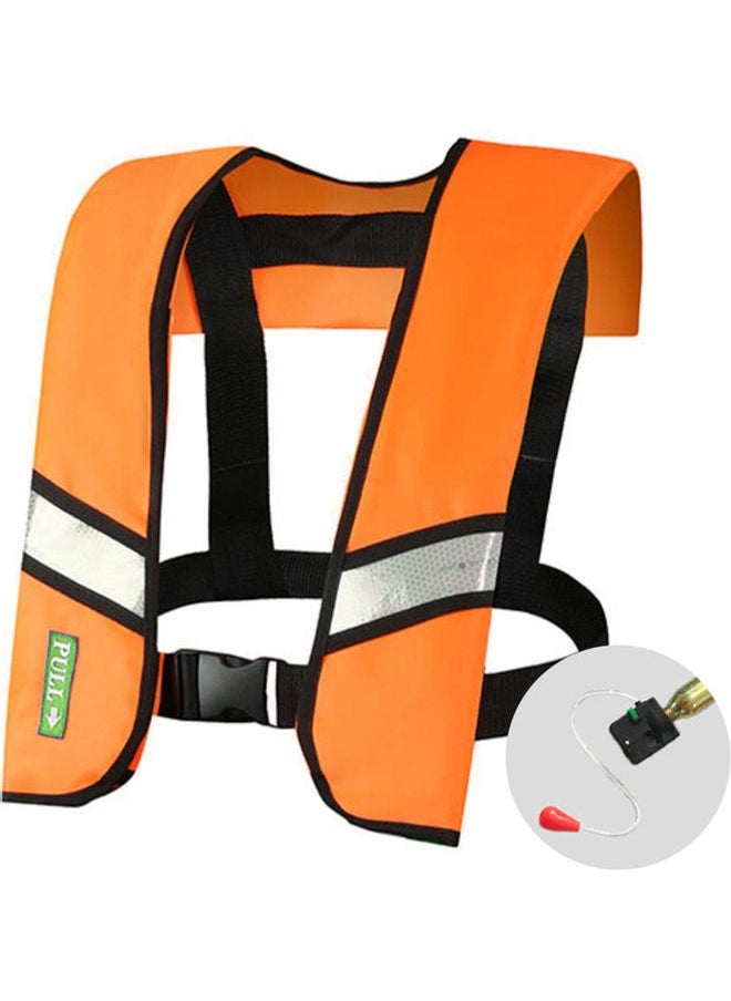 NIBEMINENT Manual Inflatable Water Sports Survival Jacket Orange 35.00X5.00X32.00cm  - Image 2