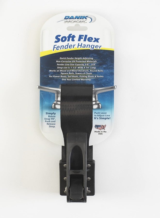 Danik Hook Soft Flex Marine Fender Hanger (Made in USA) – Knotless Adjustable Strap for Quick Fender Height Changes – Fits Rails, Towers, and Cleats on Powerboats and Sailboats - Image 3