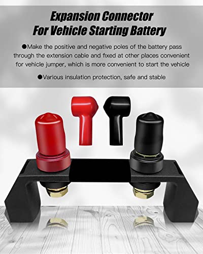 TADYAO Battery Jump Post Remote Battery Terminals Fit for Can Am X3 Polaris RZR 2 or 4 Seats UTV ATV Car Trucks RV Tractor Mower Diesel Boat Battery Charging Posts with Cable and Mounting Bracket - Image 3