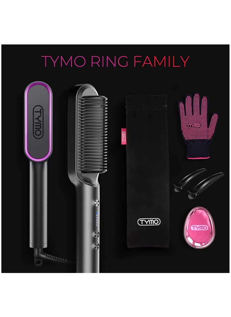 TYMO - Ring Hair Straightening Brush TY.HC100.BK - Black - Image 1