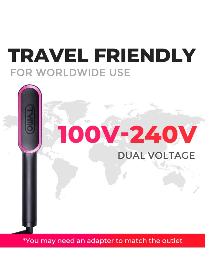 TYMO - Ring Hair Straightening Brush TY.HC100.BK - Black - Image 1