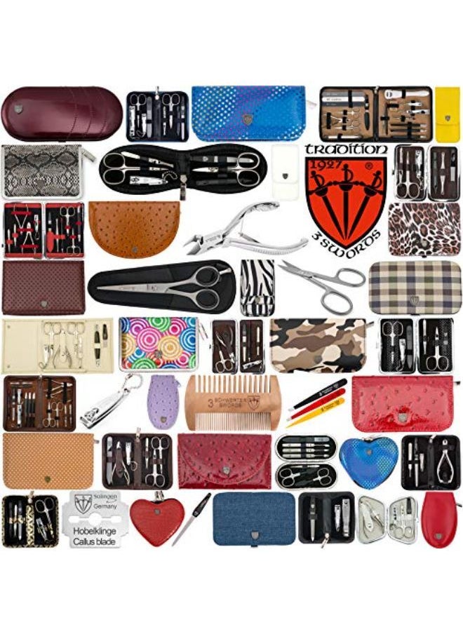 3 Swords Germany Quality 6 Piece Manicure Pedicure Grooming Kit Set For Professional Finger & Toe Nail Care Scissors Clipper Genuine Leather Case In Gift Box, Made In Solingen Germany (6325)  - Image 4