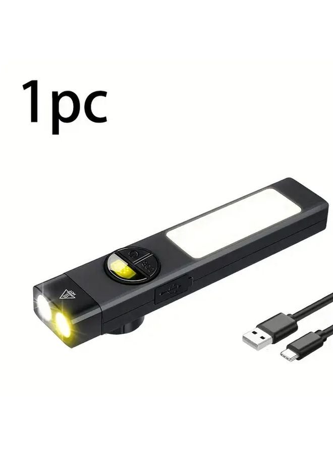 1Pack ABS Magnetic LED Flashlight Portable Work Lamp With Pen Clip Multiple Modes - Image 1