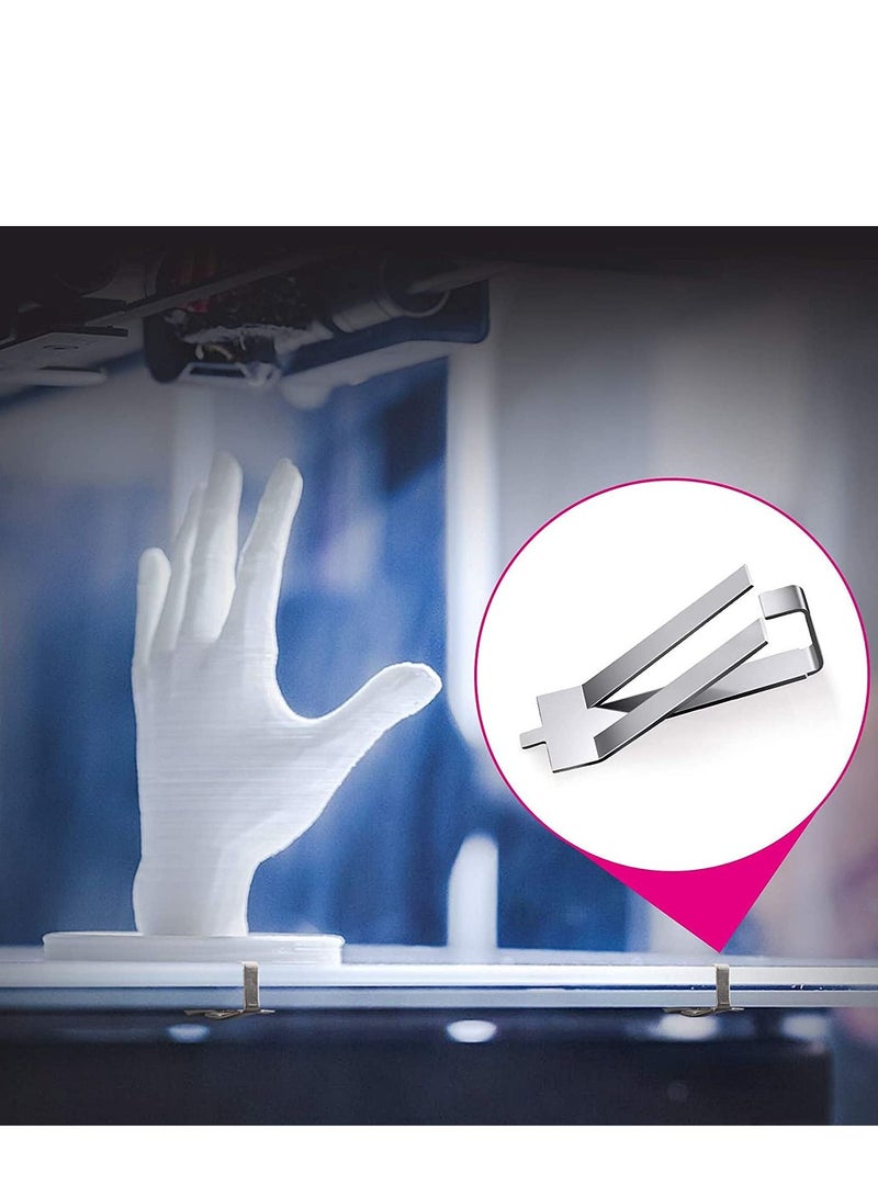 SYOSI 10 Pack Ender 3 Glass Bed Clips Stainless Steel Glass Bed Spring Turn Clips Platform Clamps Stable for Creality Ender 3 Pro Ender 3S Ender 5 Pro CR-20 PRO CR-10S Pro 3D Printer - Image 2