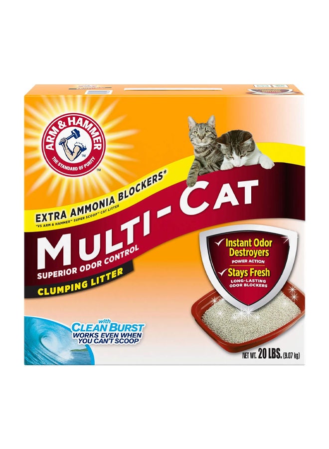 آرم آند هامر فضلات القطط المعطرة ذات التحكم الفائق في رائحة القطط المتعددة، 9.07 كجم - Image 1